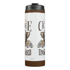 Een grote kop koffie is ongeëvenaarde tumbler thermosbeker