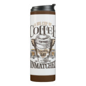 Een grote kop koffie is ongeëvenaarde tumbler thermosbeker (Gedraaid links)
