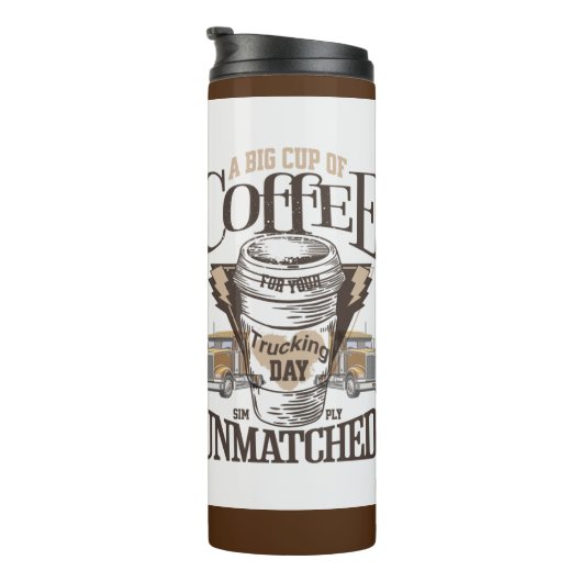 Een grote kop koffie is ongeëvenaarde tumbler thermosbeker (Geroteerd rechts)