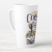 Een grote kop koffie voor uw Trucking Day mok (Linkerhoek)