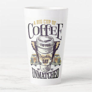 Een grote kop koffie voor uw Trucking Day mok