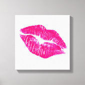 Een grote kus roze lips moderne canvas (Voorkant)