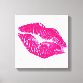 Een grote kus roze lips moderne canvas (Voorkant)