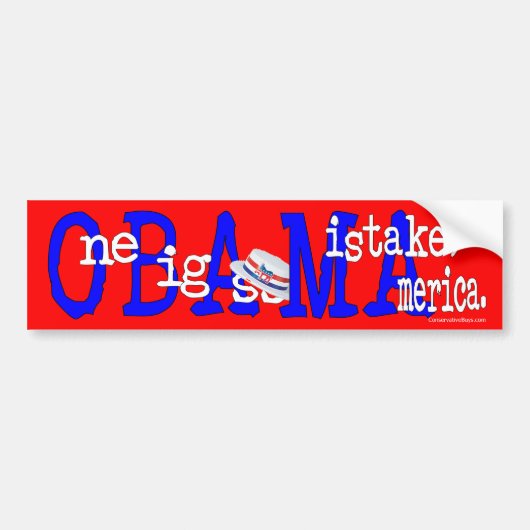 Eén grote — Mistak America Bumpersticker (Voorkant)