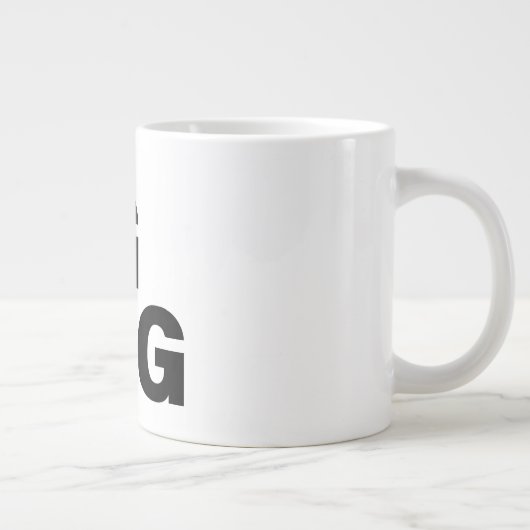 Eén grote Mok | Aangepaste naam Novelty Jumbo Cup (Rechts)