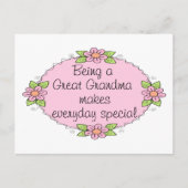 Een grote oma zijn maakt elke dag een speciale briefkaart (Voorkant)