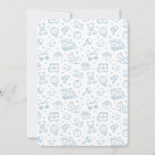 Een grote overval eerste verjaardag uitnodiging (Achterkant)