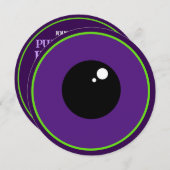 Een Grote Paarse Oog Feestje Kaart (Voorkant / Achterkant)
