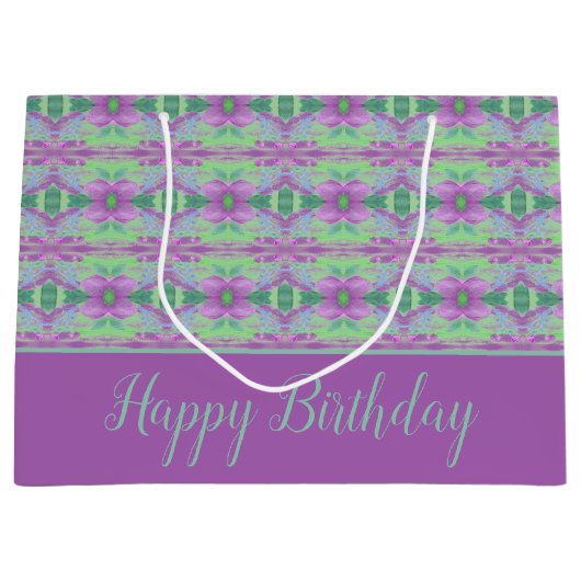 Een  grote Paarse ventilator met gebarenteerde cad Groot Cadeauzakje (Voorkant)