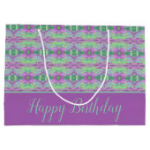 Een  grote Paarse ventilator met gebarenteerde cad Groot Cadeauzakje (Achterkant)