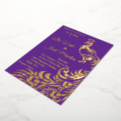 Een grote pauw bruiloft Folie uitnodiging (Gedraaid)