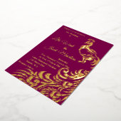 Een grote pauw bruiloft Folie uitnodiging (Gedraaid)