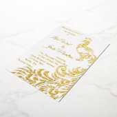 Een grote pauw bruiloft Folie uitnodiging (Gedraaid)