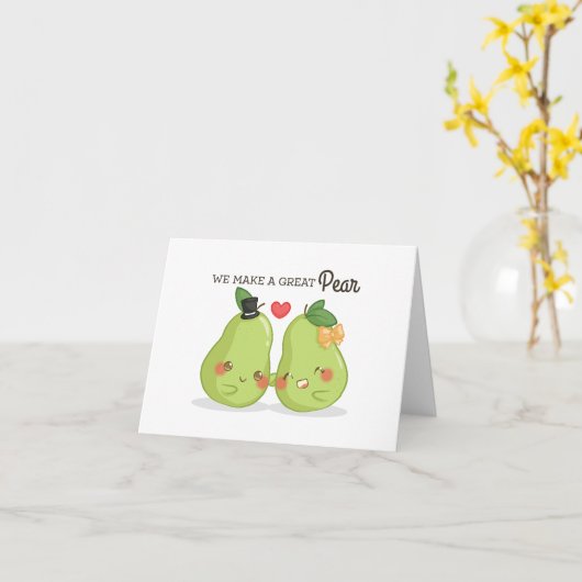 Een grote peer kaart (Gele Bloem)