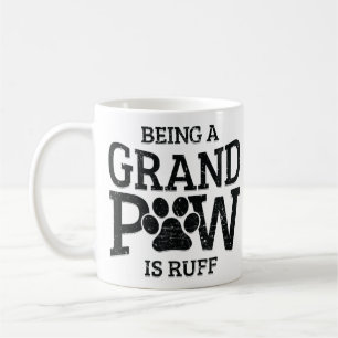 Een grote poot zijn is Ruff Dog Grandpa Grand Koffiemok