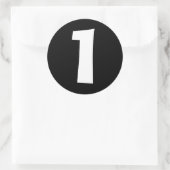 Een grote ronde zwarte nummer Stickers door Janz (Tas)