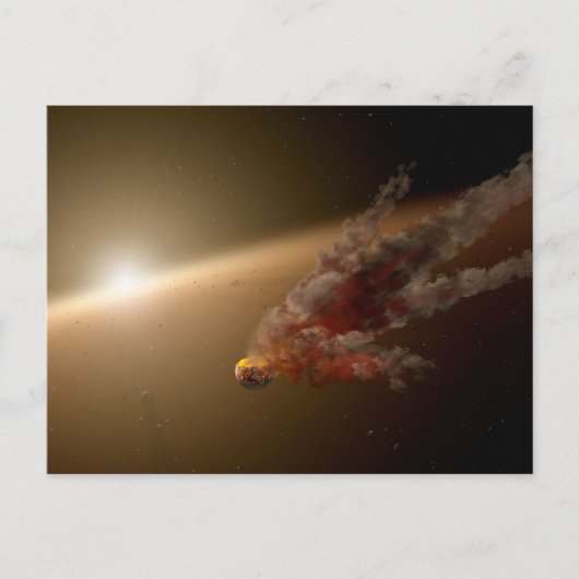 Een grote uitbarsting rond ster NGC 2547-ID8. Briefkaart (Voorkant)