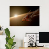 Een grote uitbarsting rond ster NGC 2547-ID8. Poster (Thuiskantoor)