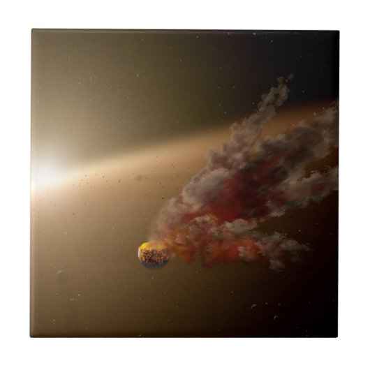 Een grote uitbarsting rond ster NGC 2547-ID8. Tegeltje (Voorkant)