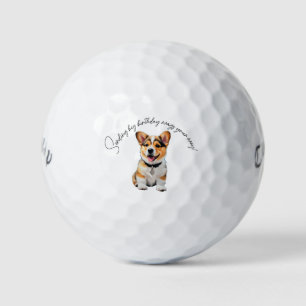 'Een grote verjaardagswag je kant op!' Cadeau Golfballen