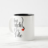 Eén grote visser, de beste vangst van zijn leven tweekleurige koffiemok (Voorkant links)