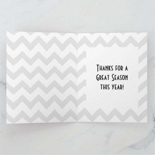 Een grote Voetbal reus dank u kaart (Binnen)