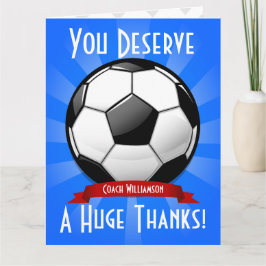Een grote Voetbal reus dank u kaart