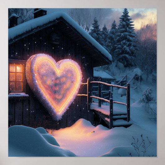 Een grote vorm van het hart voor een landhuis poster (Voorkant)