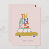 Een grote vrachtwagen vol Dank Dank U Briefkaart (Voorkant / Achterkant)