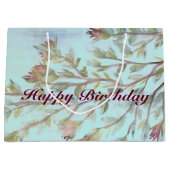 Een grote Waterverf Floral Gift Bag Large Cadeautasje (Voorkant)