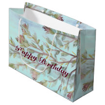 Een grote Waterverf Floral Gift Bag
