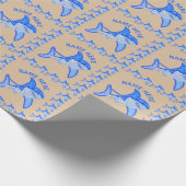 Een grote witte haai kleurrijk Zee Cadeaupapier (Hoek)