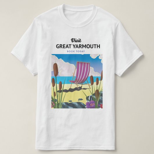Een grote Yarmouth-reisposter. T-shirt (Design voorkant)