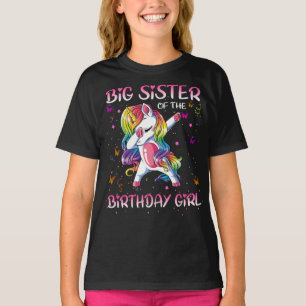 Een grote zus van de verjaardag Girl unicorn dabbi T-shirt