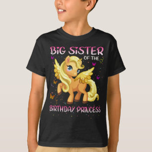Een grote zus van de verjaardag Princess unicorn T-shirt