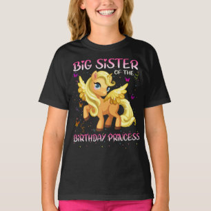 Een grote zus van de verjaardag Princess unicorn T-shirt