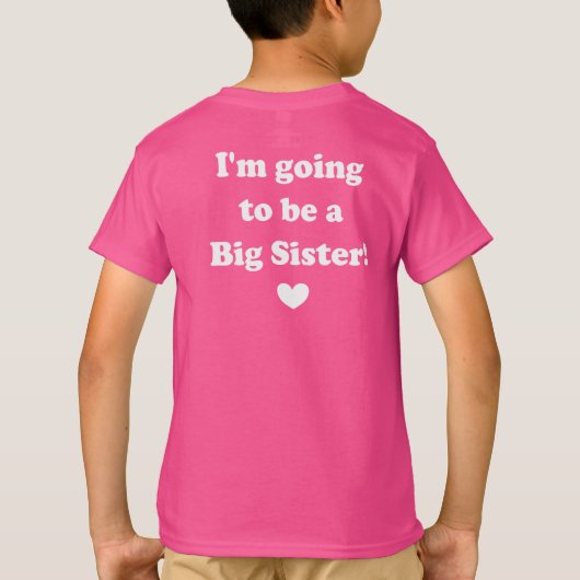 Een grote zuster-aankondiging van zwangerschap t-shirt (Achterkant)