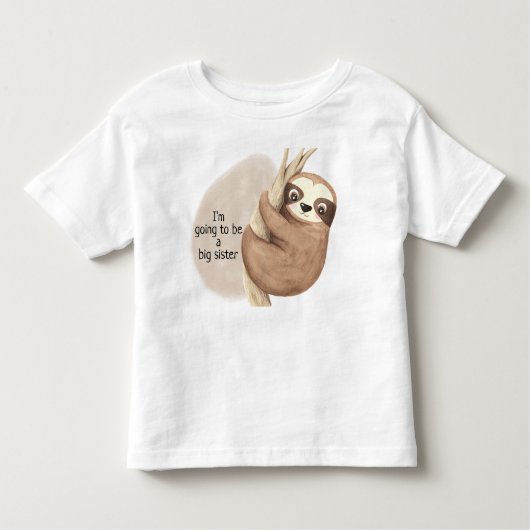 Een grote zuster Cute Baby Sloth Kinder Shirts (Voorkant)