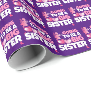 Een grote zuster - een roze keiharde harten cadeaupapier