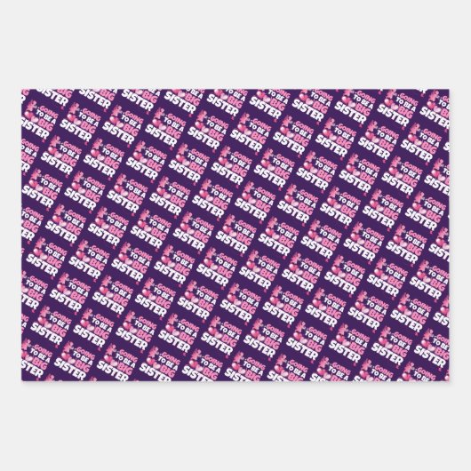 Een grote zuster - een roze keiharde harten inpakpapier vel (Voorkant 3)