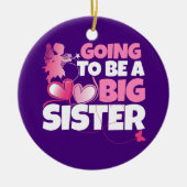 Een grote zuster - een roze keiharde harten keramisch ornament (Voorkant)