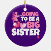 Een grote zuster - een roze keiharde harten keramisch ornament (Achterkant)