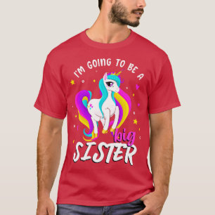 Een grote zuster Unicorn Girls Siblings T-shirt