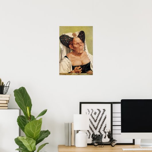 Een Grotesque Oude Vrouw, mogelijk Princess Margar Poster (Thuiskantoor)