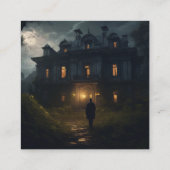 Een gruwelijk herenhuis vierkante visitekaartje (Achterkant)