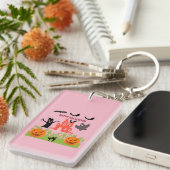 Een gruwelijk tafereel van groene handen die uit d sleutelhanger (Voorkant Rechts)