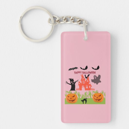 Een gruwelijk tafereel van groene handen die uit d sleutelhanger (Voorkant)