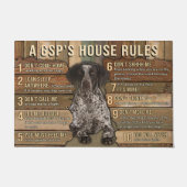 Een GSP House Rule Doormat, Funny Dog Deurmat (Voorkant)