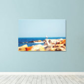 Een Gull's Post Canvas Afdruk (Insitu (Houten vloer))