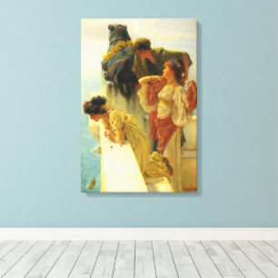 Een gunstige hoek door Sir Lawrence Alma-Tadema Canvas Afdruk
